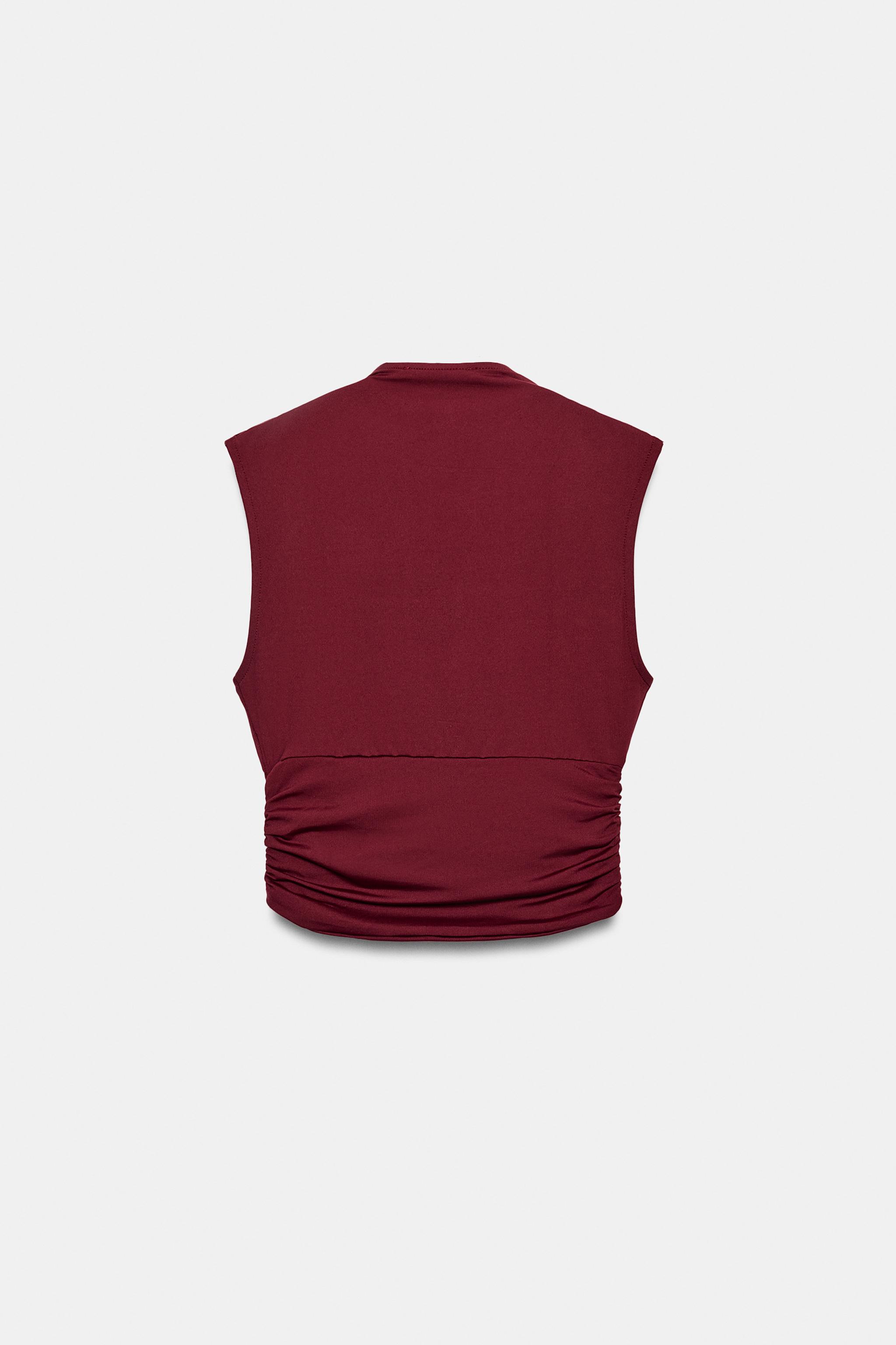 TOP DRAPÉ POLYAMIDE AVEC ACCESSOIRES